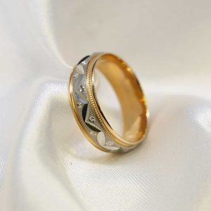 10 K Gold wedding Band 6mm , white gold, yellow gold, rose gold, engagement